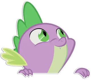 😏 Spike My Little Pony cartoon, animal, dragon, spike, my little pony telegram sticker