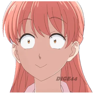 😳 DIGE44 애니메이션, 만화, 웃는, 여자, 캐릭터 telegram sticker