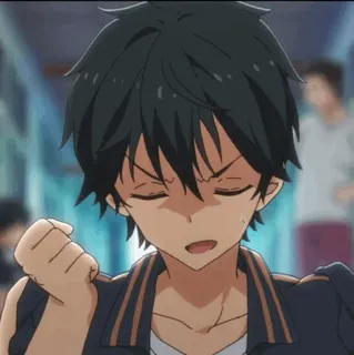 💠 Anime, Con trai, Nhân vật, Tức giận, Bực bội, Nam telegram sticker