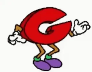 😁 litera, alfabet, kreskówka, postać, antropomorficzny, czerwony, zabawny, animowany telegram sticker