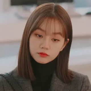 🦊 mujer, retrato, peinado, persona, coreana, asiática, actriz telegram sticker