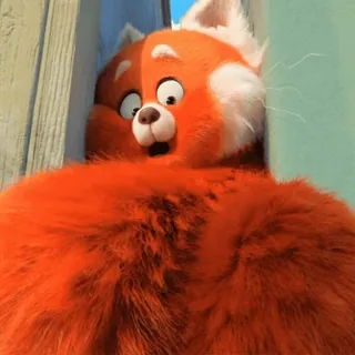 😖 Mei Lee Turning Red Панда, Красная панда, Мультфильм, Disney, Pixar, Я краснею telegram sticker