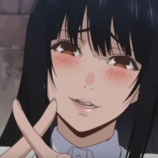 👎 Yumeko Jabami Kakegurui Anime, Manga, Kakegurui, Yumeko Jabami, Dessin animé telegram sticker