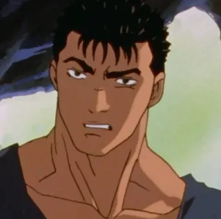 🤨 Guts Berserk anime, manga, berserk, guts, sword, fighter telegram sticker