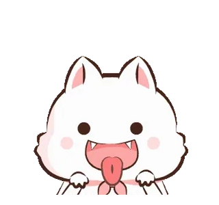 🥰 carino, animale, gatto, gattino, lingua, cartone animato telegram sticker