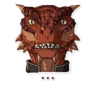 😐 naga, monster, reptil, fantasi, makhluk telegram sticker
