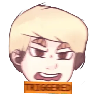 😡 TRIGGERED triggered, meme, angry, reaction, cartoon telegram sticker