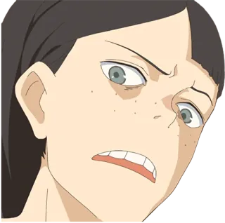 😐 Anime, Wajah, Ekspresi, Marah, Kartun telegram sticker