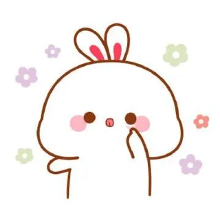 🍼 conejo, dibujos animados, lindo, animal telegram sticker