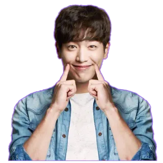😊 uomo, coreano, asiatico, sorriso, fossette, felice whatsapp sticker