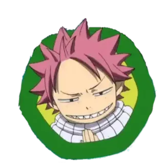 😼 Natsu Dragneel Fairy Tail Anime, Mangá, Fairy Tail, Natsu Dragneel, Adesivo telegram sticker