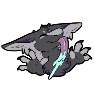 😜 animal, creature, monster, cute, cartoon, funny telegram sticker