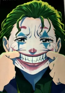 🤡 Joker Joker, Badut, DC Comics, Penjahat, Senyum, Riasan telegram sticker