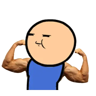 💪 筋肉, 力こぶ, 漫画, Cyanide and Happiness, 棒人間 telegram sticker