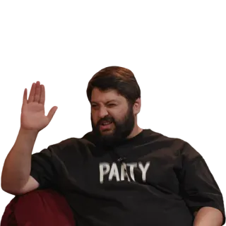 ✋ PARTY party, man, t-shirt, person, celebration whatsapp sticker