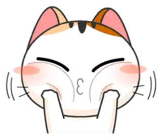 😊 gato, lindo, dibujos animados, animal, pegatina, kawaii telegram sticker