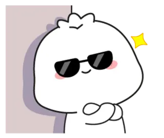 💭 cartoon, cool, glasses, cute, character, sticker telegram sticker
