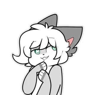 😍 gato, animal, fofo, adesivo, peludo, desenho animado telegram sticker