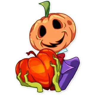 ❤ pumpkin, halloween, autumn, fall, seasonal, celebration, spooky, cute, cartoon whatsapp sticker