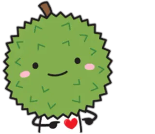 ❣ Durian, Owoc, Kawaii, Słodki, Pirat telegram sticker