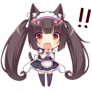 ‼️ Chibi, Anime, Neko, Kawaii, Maid telegram sticker