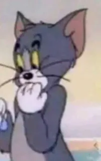 😦 Tom Tom and Jerry Cartoon, Katze, Lustig, Meme telegram sticker