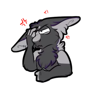😡 irritated, annoyed, angry, frustrated, stress, cartoon, sticker telegram sticker