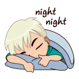 🌚 night night slaap, nacht, cartoon, anime, bedtijd, goedenacht whatsapp sticker