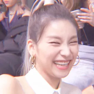 🐧 mulher, sorrindo, feliz, coreana, celebridade, retrato, mulher telegram sticker