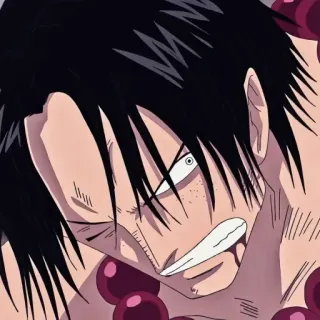♠ Portgas D. Ace One Piece 动漫, 海贼王, 波特卡斯·D·艾斯, 艾斯, 海盗, 火拳 telegram sticker