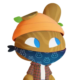 🪵 dibujos animados, animal, sombrero, personaje telegram sticker