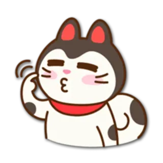 😚 kot, słodki, naklejka, pocałunek, kreskówka telegram sticker