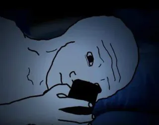 😕 Wojak meme, wojak, sad, depressed, lonely, internet meme telegram sticker