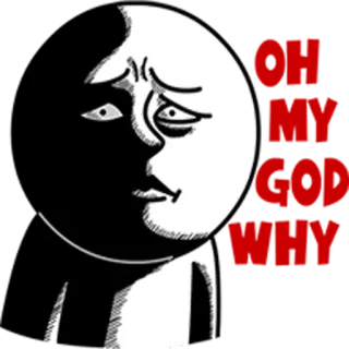 😔 Cartone animato, Triste, Emozione, Espressione, Personaggio telegram sticker