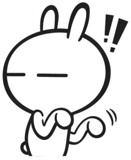 😳 conejo, conejito, dibujo animado, animal, lindo telegram sticker