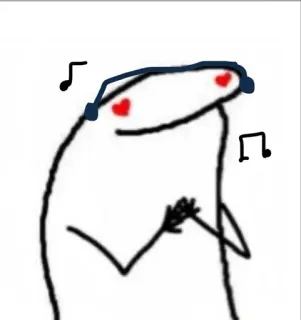 📈 Desenho animado, Ouvindo, Música, Fones de ouvido, Coração, Amor, Animado telegram sticker