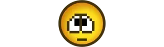 😔 Emoji, Sticker, Ausdruck, Gesicht, Gelb, Verpixelt telegram sticker