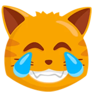😹 kot, emoji, śmiech, szczęśliwy, łzy, śmieszne, radość telegram sticker