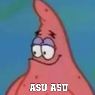 😈 Patrick Star SpongeBob SquarePants ASU ASU патрик, спанч боб, мультфильм, смешной, мем telegram sticker