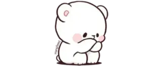 😞 carino, orso, animale, kawaii, cartone animato, triste, soffice telegram sticker