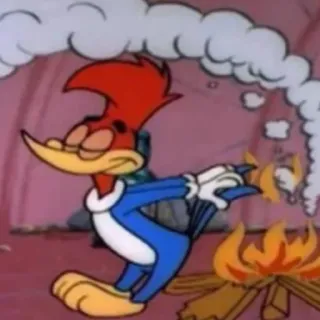 😱 Woody Woodpecker Hoạt hình, Chim gõ kiến, Động, Nhân vật, Cổ điển, Retro telegram sticker