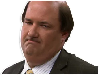 🫤 Kevin Malone The Office presumido, divertido, the office, kevin malone, personaje telegram sticker