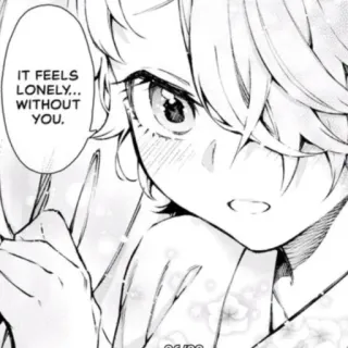 😥 IT FEELS LONELY... WITHOUT YOU. Anime, Mangá, Solidão, Romance telegram sticker