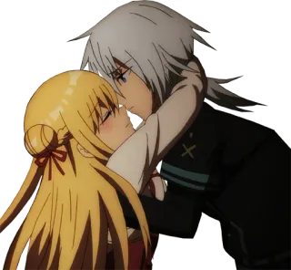 🤗 Anime, Beso, Romance, Pareja, Amor, Dibujos animados telegram sticker