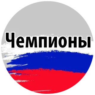 ⚽ Чемпионы flagge, russland, meister, gewinner, sport telegram sticker