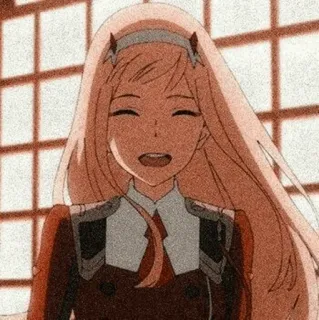 🖤 Zero Two anime, darling in the franxx, zero two, waifu, słodkie, uśmiechnięta, różowe włosy telegram sticker