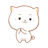 💃 gato, lindo, saludo, dibujo animado, adorable, kawaii telegram sticker