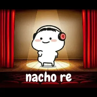 🤪 nacho re Hoạt hình, Dễ thương, Giải trí, Tai nghe, Sân khấu telegram sticker