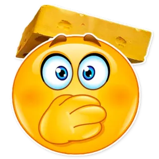 😶 Emoji, Fromage, Visage, Nourriture, Drôle, Expression telegram sticker
