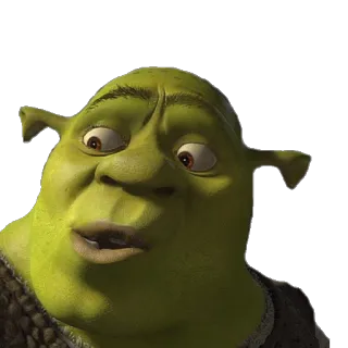 😖 Shrek ogro, verde, filme, animado, personagem whatsapp sticker